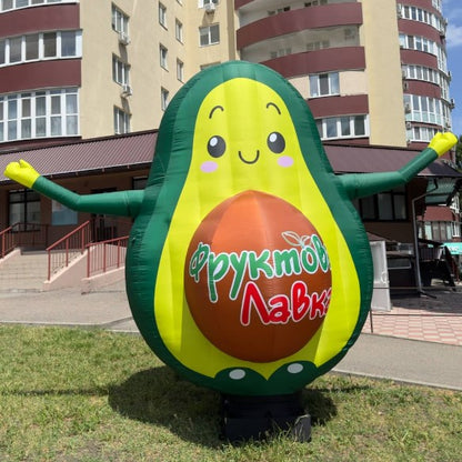 Inflatable avocado hand-held 340 cm for outdoor advertising of fruit shop