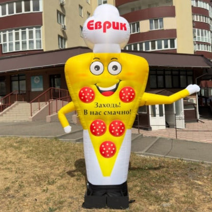 Inflatable pizza slice 340 cm with fan for outdoor advertising of pizzeria