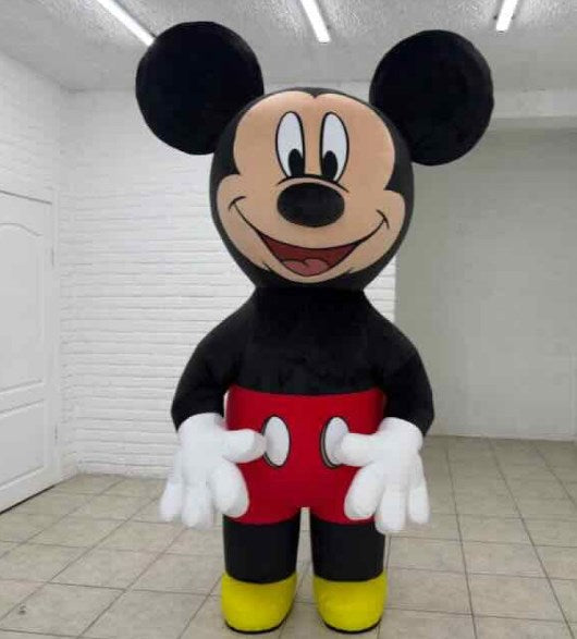 Inflatable plush cartoon MICKEY MOUSE costume with fan and battery 260 cm