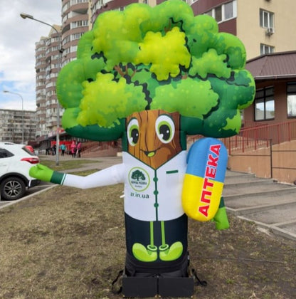 Inflatable figure Tree 340 cm for pharmacy with fan outdoor advertising