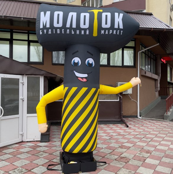 Inflatable advertising hammer building materials