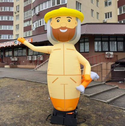 Inflatable aeromen rukomah 340 cm for outdoor advertising of a honey store