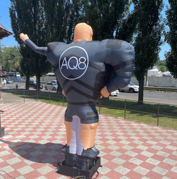 Inflatable gym advertising aeroman 340 cm with backlight