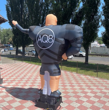 Inflatable gym advertising aeroman 340 cm with backlight