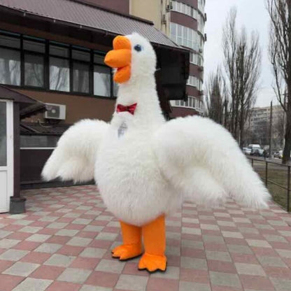 Inflatable Goose Hug Costume with Long Fur 2.6 Meters