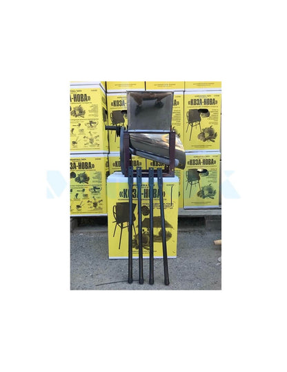 Ręczna przecinarka bębnowa Koza-Nova ze stali nierdzewnej z nogami (do warzyw, owoców, roślin okopowych)