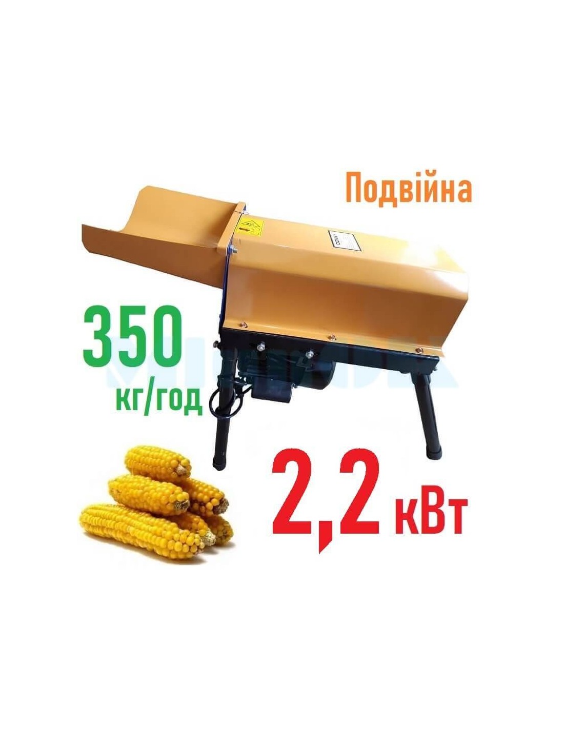 Podwójna łuskarka do kukurydzy Donny DY-003 (2,2 kW, 350 kg/godz.)
