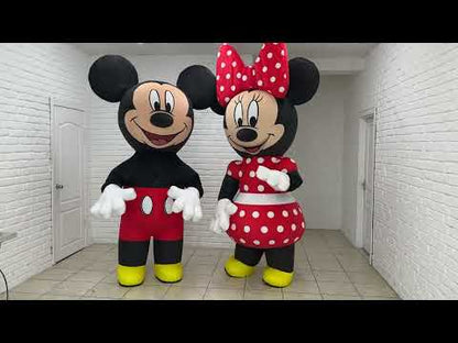 Inflatable plush cartoon MICKEY MOUSE costume with fan and battery 260 cm