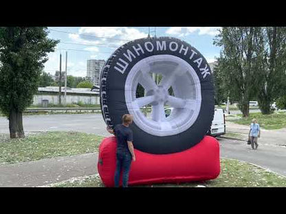 Inflatable replica wheel tire fitting 2.7m