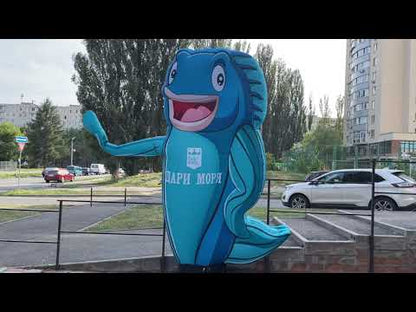 Inflatable fish aeromen 340 cm for outdoor advertising of a seafood store