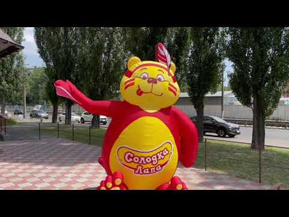 Inflatable teddy bear 340 cm with fan for candy store advertising