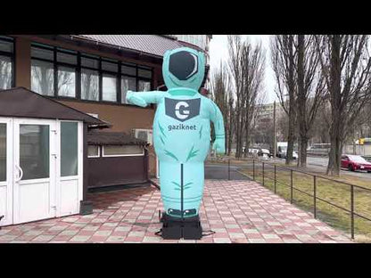 Inflatable aeroman in a spacesuit 340 cm for outdoor advertising of an internet provider