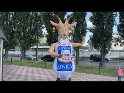 Inflatable goat aeromen 340 cm for outdoor advertising of dairy products