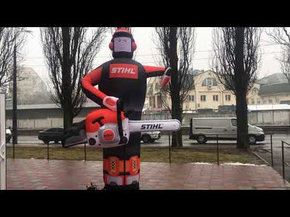 Inflatable man - "With a chainsaw"