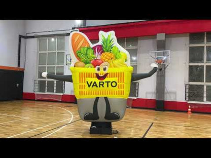 Basket with products Inflatable basket aeromen 340 cm for outdoor advertising of a grocery store
