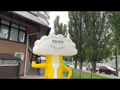 Inflatable character waving hand, Varenyk 340 cm with fan for outdoor advertising of varenyk