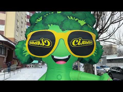 Inflatable broccoli 3.4 meters with fan for outdoor advertising of grocery store