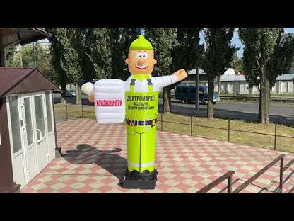 Inflatable handcuff 340 cm for outdoor advertising of a hardware store