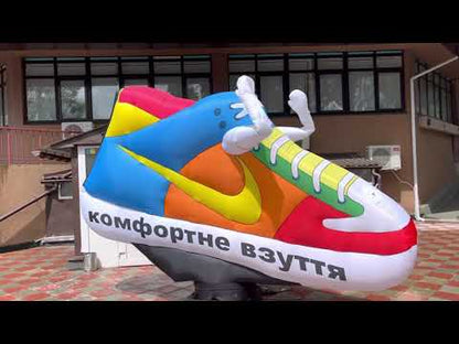 Inflatable airman in the form of a sneaker 340 cm for advertising a shoe store
