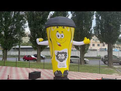 Inflatable coffee cup figure 340 cm with backlight for outdoor advertising
