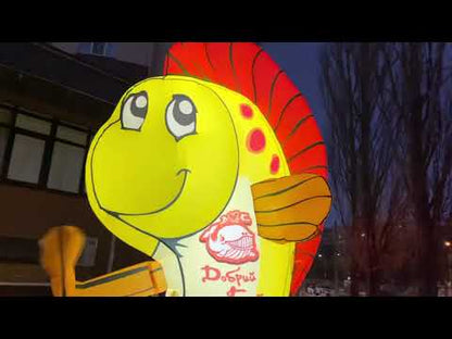 Inflatable fish aeromen 340 cm for outdoor advertising of fish shop