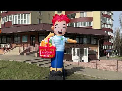 Inflatable hand puppet 340 cm for outdoor advertising of a grocery store