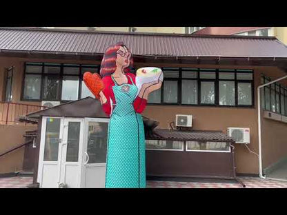 Inflatable advertising Baluvana Galya height 340 cm with fan for a convenience store