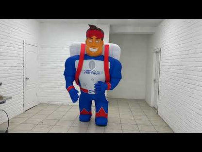 Inflatable promotional character costume with fan and battery 2.6 meters