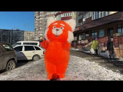Inflatable Red Bear Costume with Fan and Battery 260 cm