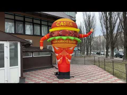 Inflatable advertising character Burger 340 cm with fan for outdoor advertising of burger shop