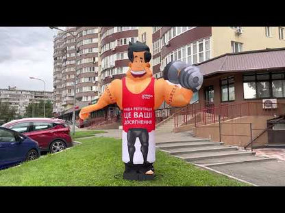 Inflatable athlete aeroman 340 cm for outdoor gym advertising