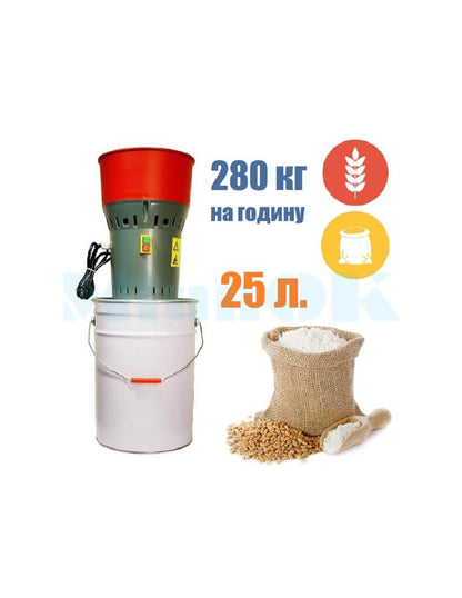 Kruszarka do ziarna-młynek do mąki Holz Mill 25 (1,0 kW, 280 kg/h) Młynek do ziarna